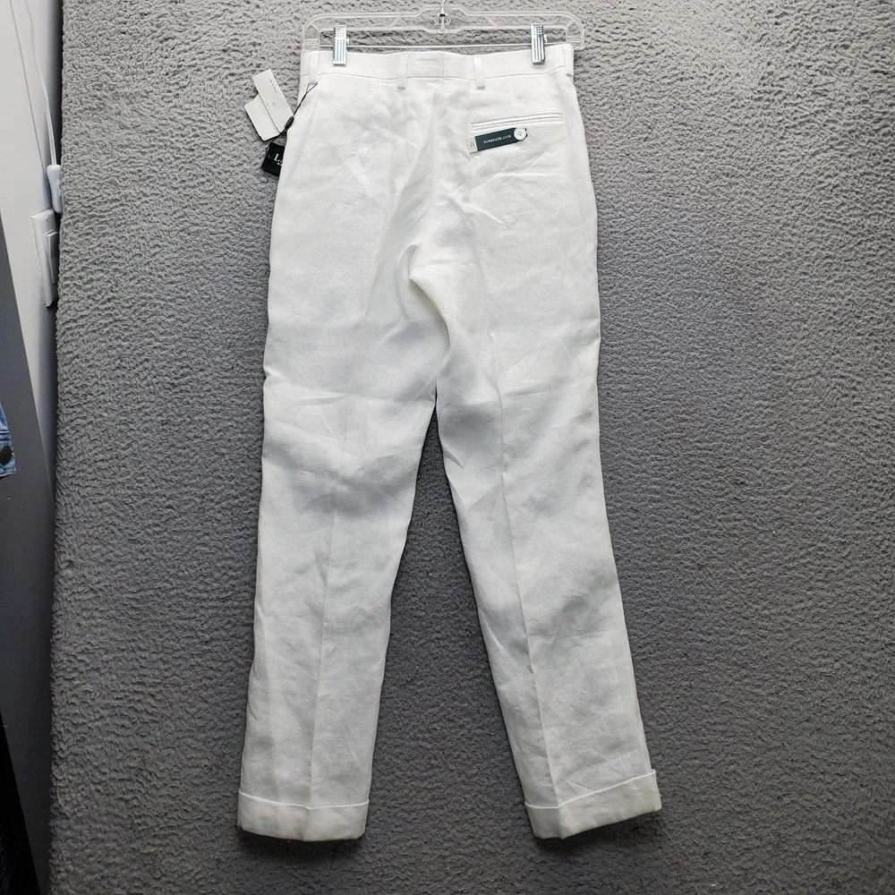 Lauren Ralph Lauren 2 Piece Suit Boys 14R White Linen Single Breasted Classic